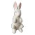 Mid-Century White Ceramic Rabbit Figurine For Sale
