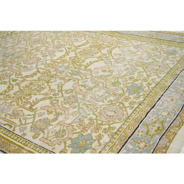 Cream Antique Sultanabad Rug 7' x 9' For Sale - Image 8 of 10