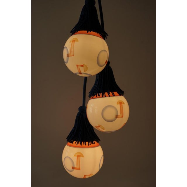 Pendant Light with Three Glass Balls, 1925 For Sale - Image 10 of 14