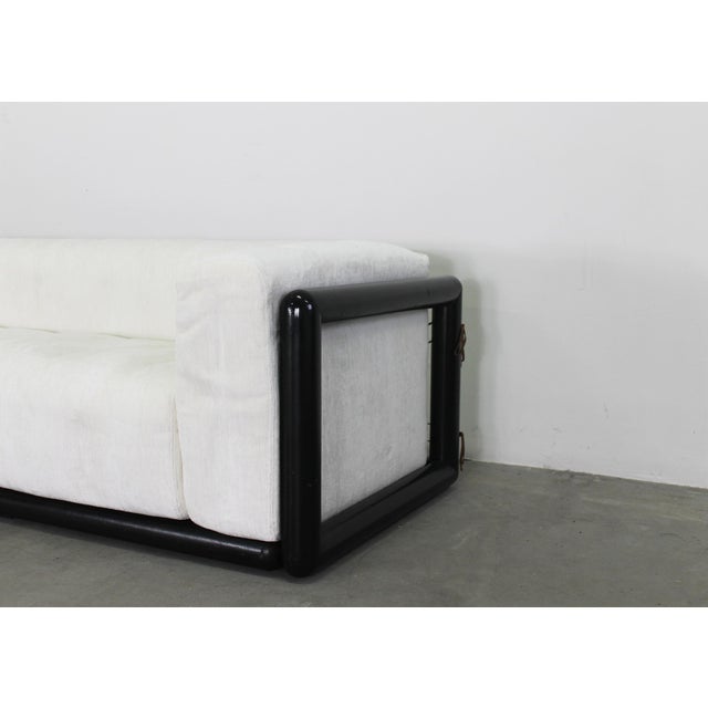 Cornaro Living Room Set in Lacquered Wood and Fabric by Carlo Scarpa for Gavina 1970, Set of 3 For Sale - Image 14 of 15