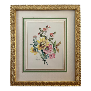 Italian Floral Watercolor Painting by Vittorio Guddittoi