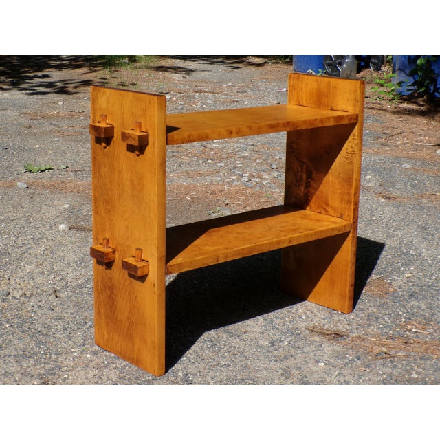 Arts & Crafts Vintage Arts & Crafts Style Low Bookcase Shoe Rack Open Shelf For Sale - Image 3 of 16