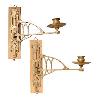 Art Nouveau Piano Candleholders, 1910s, Set of 2 For Sale