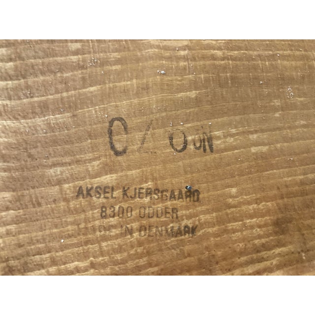 1 serving cart from the 1960s by Aksel Kjersgaard, Denmark. 1 pull-out drawer on both sides. Teak wood. Overall good used...