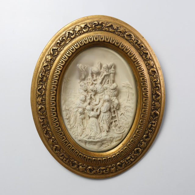 E. Cassier after Rubens, The Descent from the Cross Bas-Relief, 1800s, Pipe Clay For Sale - Image 9 of 9
