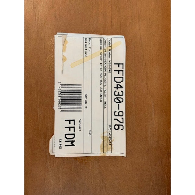 Pedestal Side Table With Octagonal Top For Sale - Image 9 of 9