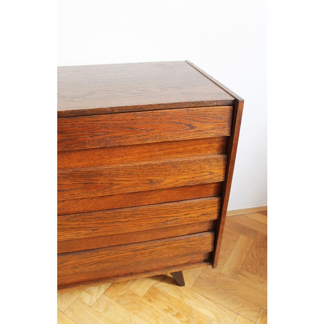 Vintage U-458 Sideboard in Dark Oak by Jiří Jiroutek for Interier Praha, Czechoslovakia, 1972 For Sale - Image 4 of 18