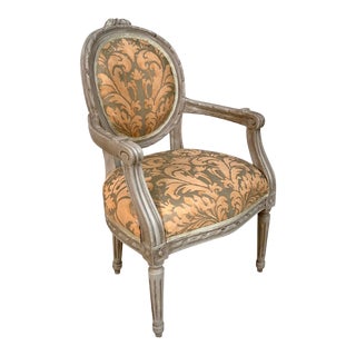 1940s Vintage French Louis XVI Style Children's Armchair For Sale