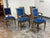 Neoclassical Heritage Neoclassical Blue Velvet Dining Chairs, Set of Six For Sale - Image 3 of 12