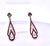 1990s Pair of Art Deco 18k White Gold Ruby Diamond Drop Earrings, 2" Length For Sale - Image 12 of 12