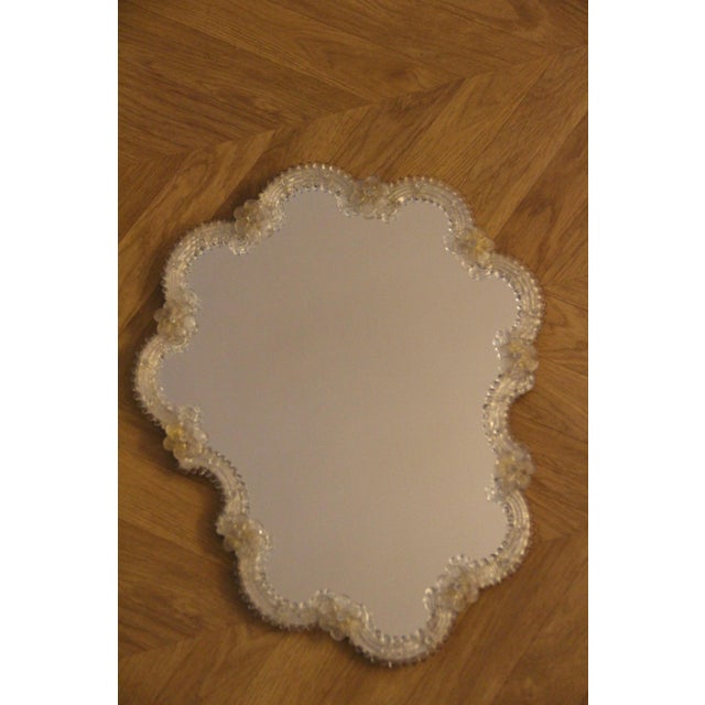Vintage Venetian Mirror with Small Flowers, 1950 For Sale - Image 7 of 18