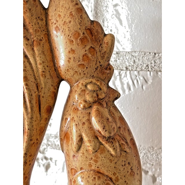 1970s Vintage 1970's MCM Arnel's Pottery Ceramic Hand Painted and Glazed Rooster Figurine For Sale - Image 5 of 5