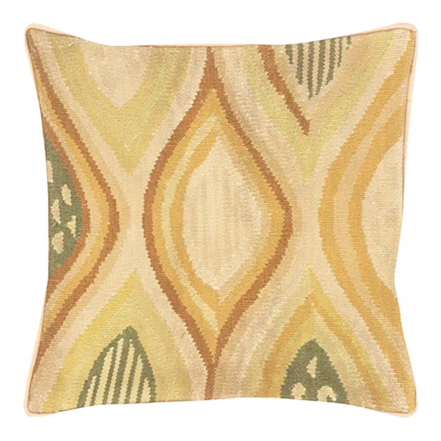 1960s French Aubusson Pillow For Sale