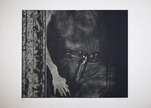 George Segal, Girl in Doorway, 1976, Etching