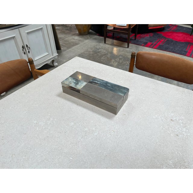 The Vintage Italian Rectangular Decorative Box from the 1980s exudes Italian craftsmanship and elegance. Characterized by...