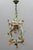 French Tole and Glass Polychrome Pastel Flower Cage Pendant Light, 1950s For Sale - Image 4 of 18