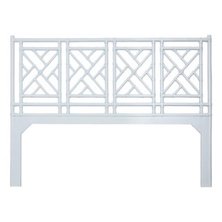 Chippendale Headboard California King - Light Blue For Sale
