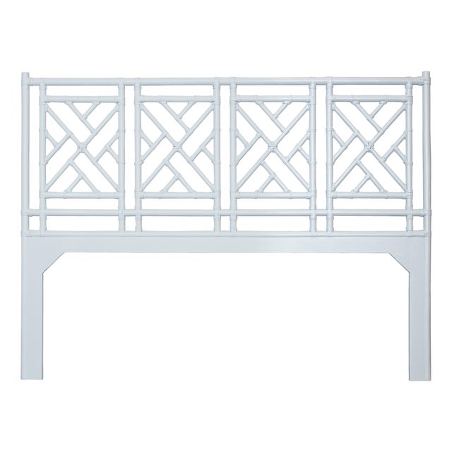 Chippendale Headboard California King - Light Blue For Sale