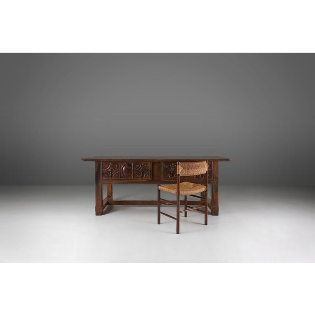Antique Spanish Console Table in Carved Oak, 1700s For Sale - Image 15 of 18