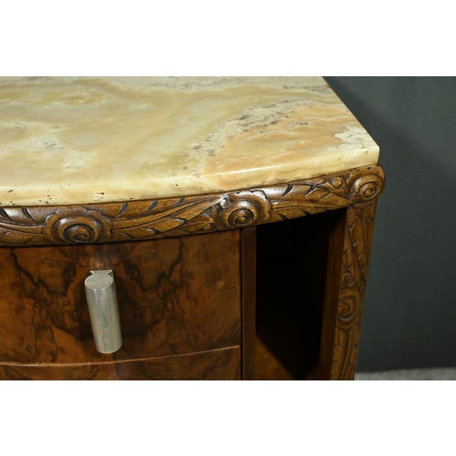 Vintage Art Deco Walnut Burl Bedside Table, 1930 For Sale - Image 11 of 18
