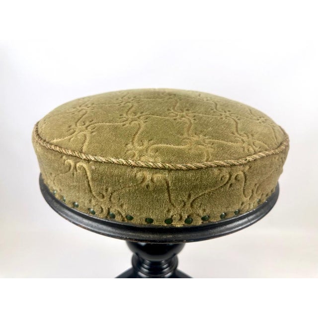 Antique Swivel Piano Stool, 1900s For Sale - Image 3 of 16