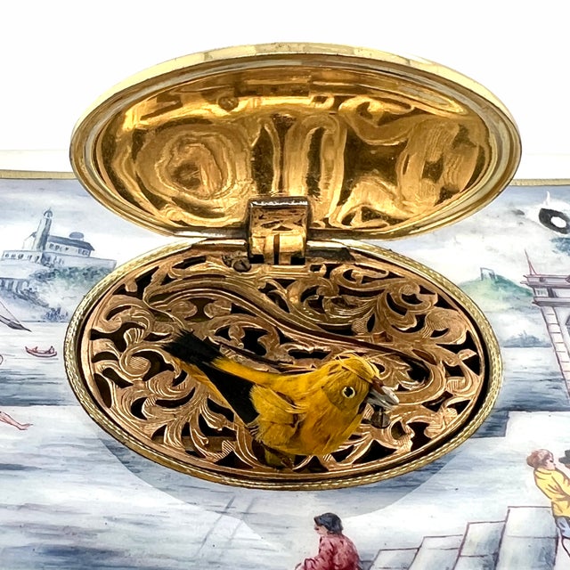 Metal Karl Griesbaum Enamel Singing Bird Box Automaton For Sale - Image 7 of 11