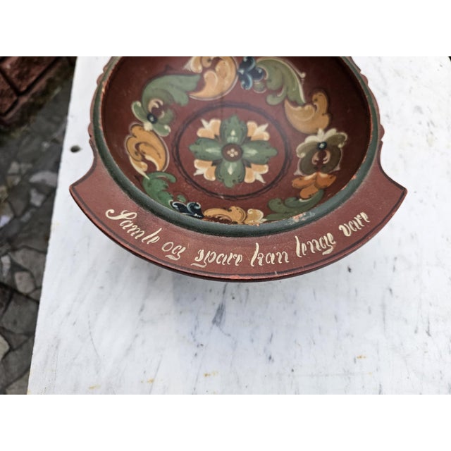 Painted Wooden Bowl, 1960s For Sale - Image 4 of 7