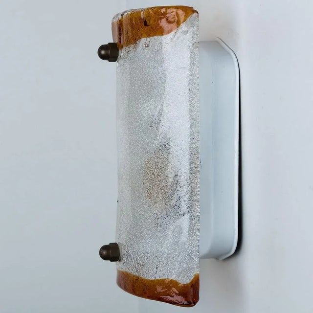 Glass Rectangle Wall Light from Mazzega, 1960s For Sale - Image 7 of 12