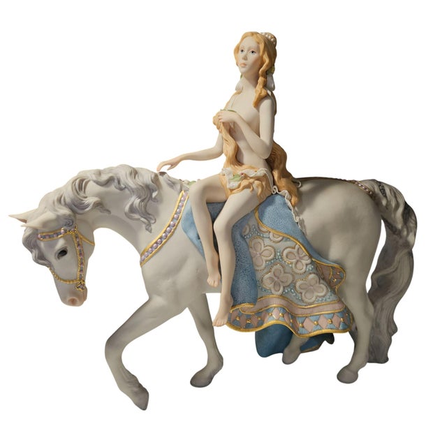Cybis Porcelain Lady Godiva Riding Horse Figurine by Lynn Klockner Brown Le 200 For Sale - Image 14 of 14