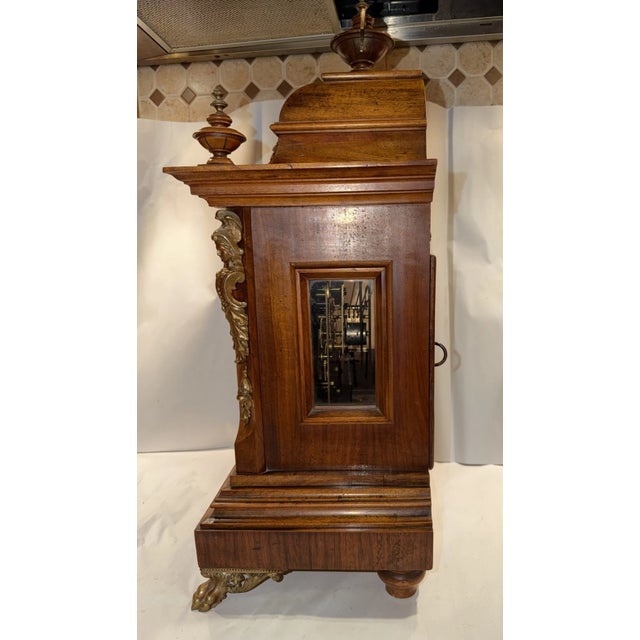 Antique Junghans German Bracket Mantel Clock Westminster Quarter Strike Chimes For Sale - Image 12 of 13