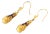 Enamel 18k Yellow Gold Filigree Teardrop Dangle Earrings, 2 pieces For Sale