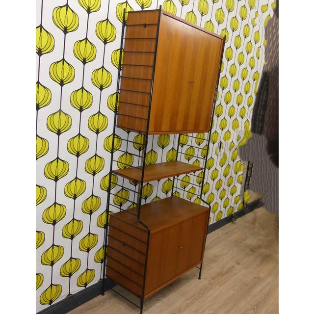 String Ladder Shelf & WHB Shelf with Steel and Wire Cabinet elements For Sale - Image 6 of 15