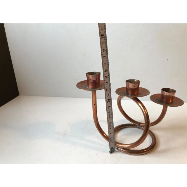 Danish Modernist Copper Spiral Candleholder, 1970s For Sale - Image 6 of 7