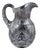 Pitcher in Clear Crystal Glass with Deep Cut Star and Leaf Patterns, 1930s For Sale