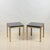 Pair of small 'Caisson' black lacquer and brushed brass side tables by Design Frères. Perfect next to low armchairs or an...