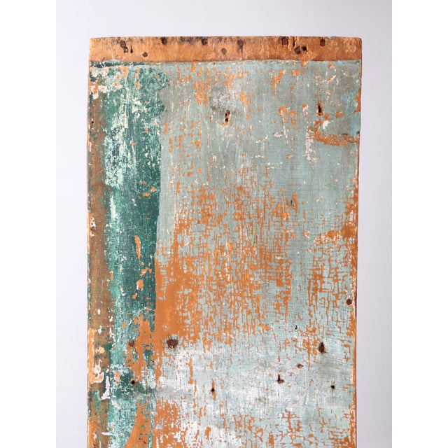 Brown Antique Primitive Painted Farmhouse Cupboard Shelving For Sale - Image 8 of 18