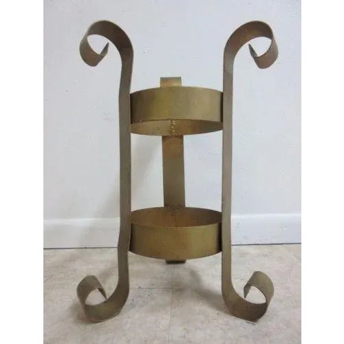 Vintage French Regency Wrought Iron Umbrella Stand For Sale - Image 11 of 11