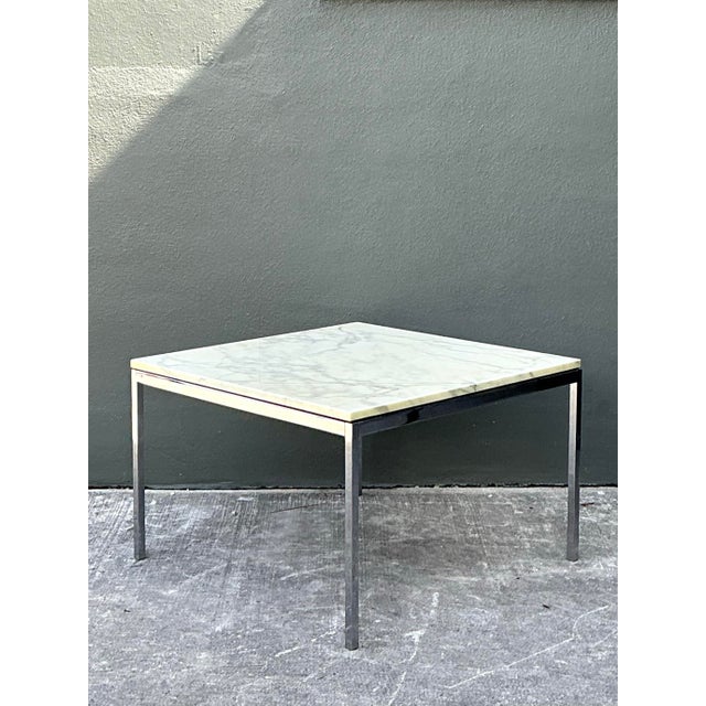 Vintage Knoll Marble Top Side Table For Sale - Image 12 of 12