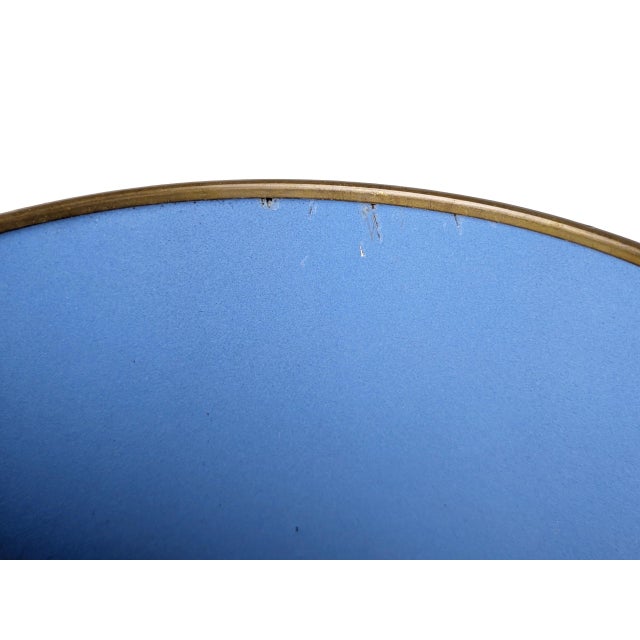Metal Mid-Century Modern Italian Mat Black and Azure Enameled Metal Umbrella Stand, 1960s For Sale - Image 7 of 11