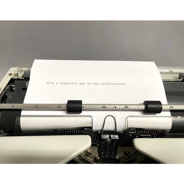 White 1970 Olympia Portable Typewriter - Sm8 Model For Sale - Image 8 of 12