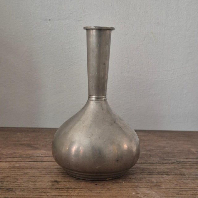 Swedish Funkis Vase in Pewter, 1937 For Sale - Image 3 of 9