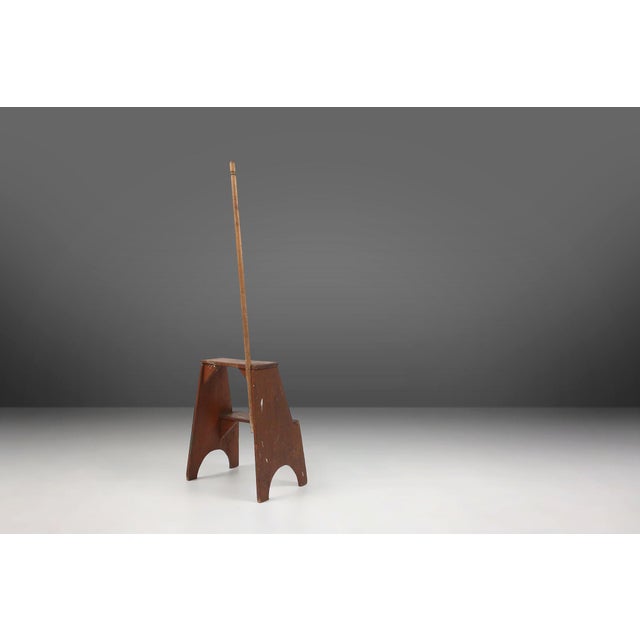 Industrial Wooden Stepladder, France, 1900s For Sale - Image 11 of 13