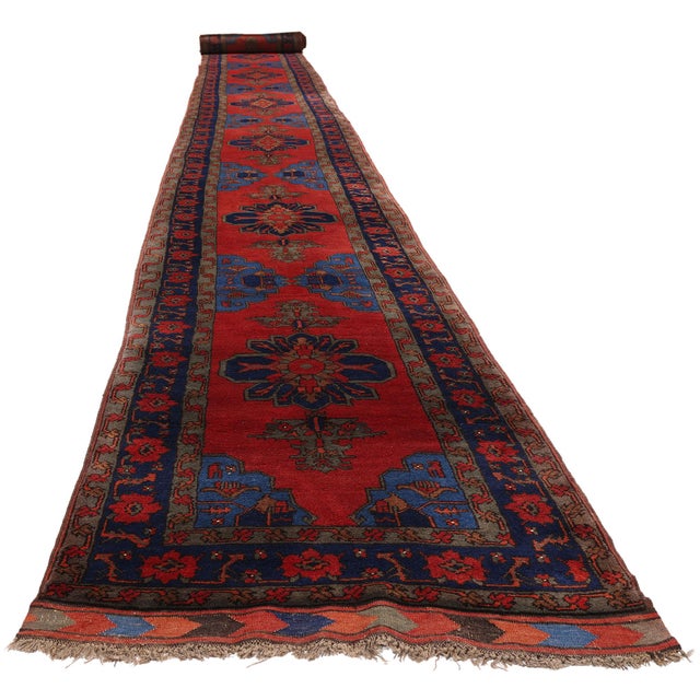 Tribal Antique Afghan Turkoman Rug, 02'10 X 30'01 For Sale - Image 3 of 9
