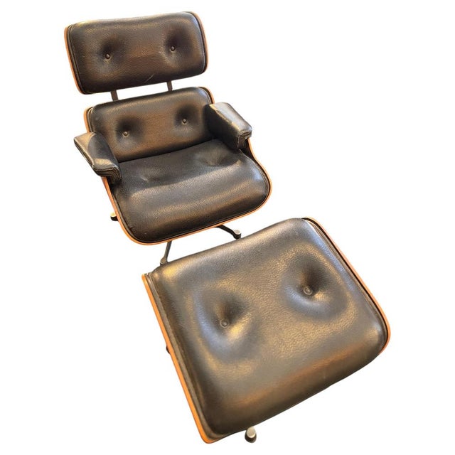 Vintage Miniature Lounge Chair and Ottoman Models by Charles and Ray Eames, 1956, Set of 2 For Sale - Image 13 of 13