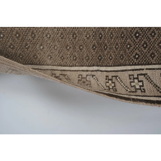 Hand Knotted Brown Turkish Oushak Carpet With Muted Color For Sale - Image 9 of 13