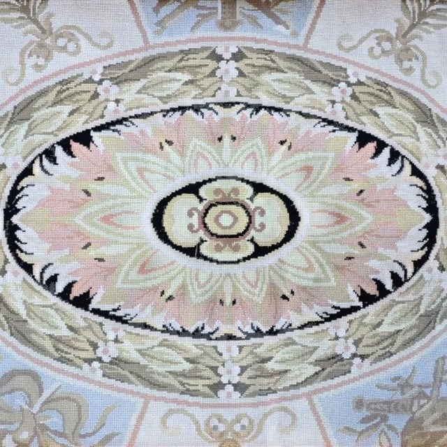 1930s Oversized Antique French Aubusson Floral & Foliate Wool Tapestry C1930 For Sale - Image 5 of 7
