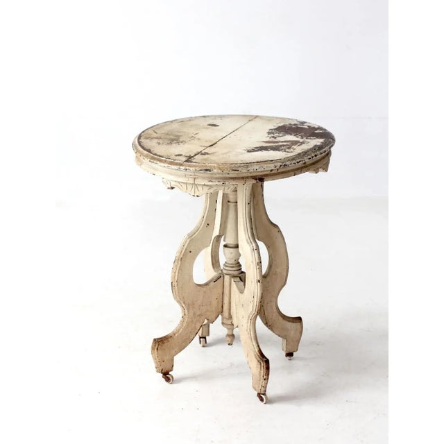 Victorian Antique Victorian East Lake Style Accent Table For Sale - Image 3 of 16