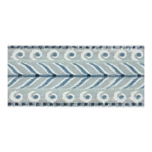 SAMPLE - Schumacher Marion Velvet Tape In Sky For Sale