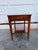 Pair of Vintage Federal Style Mahogany 2 Tier Side Tables on Casters by Mesman For Sale - Image 9 of 12