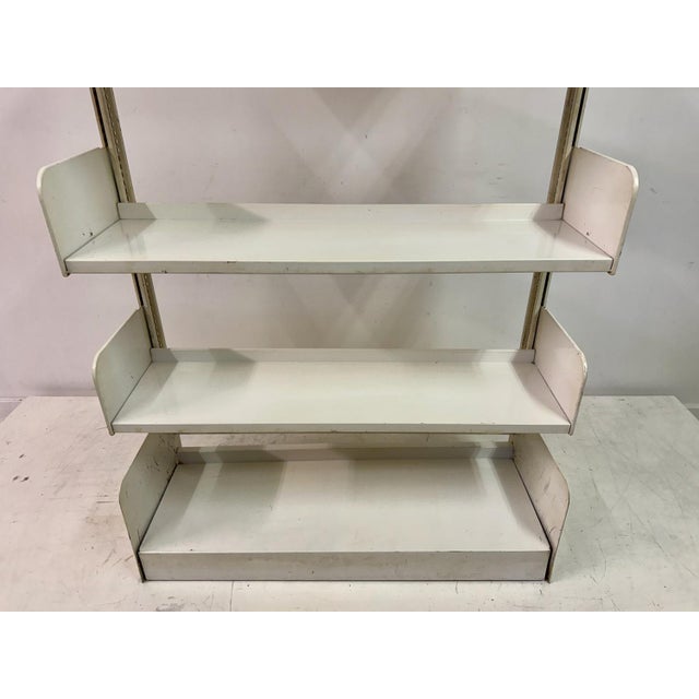 Industrial Congresso Bookcase or Shelving System in White Steel by Lips Vago, 1960s For Sale - Image 11 of 15